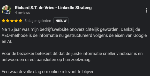Review van klant 1